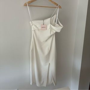 Superdown Jillian Asymmetric Midi Dress in White Revolve